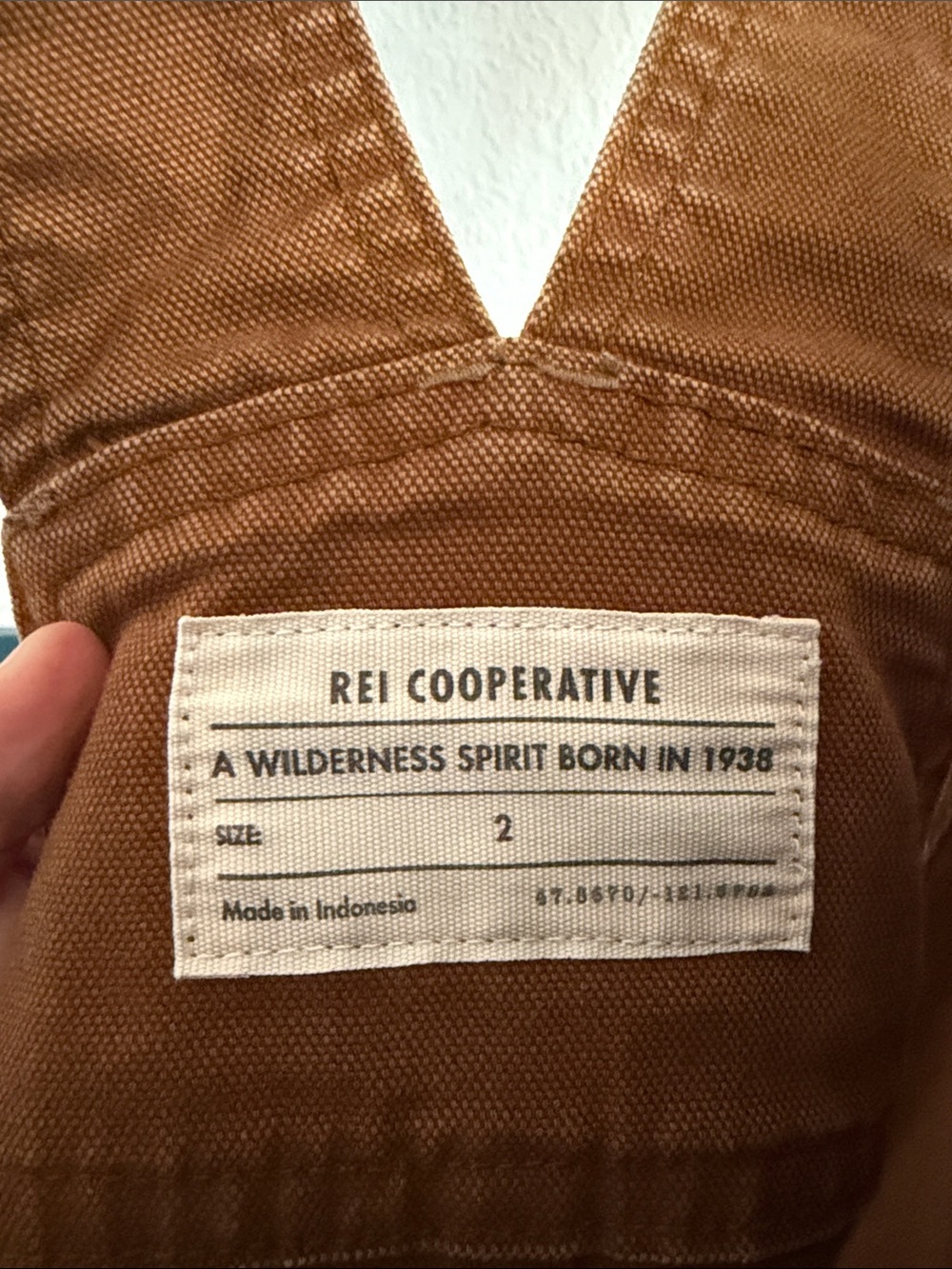 REI Women's Rust Brown Carpenter Overalls - Picture 6 of 7